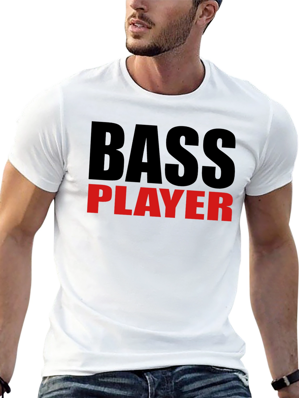 Bass Player Graphic T-Shirt - Black