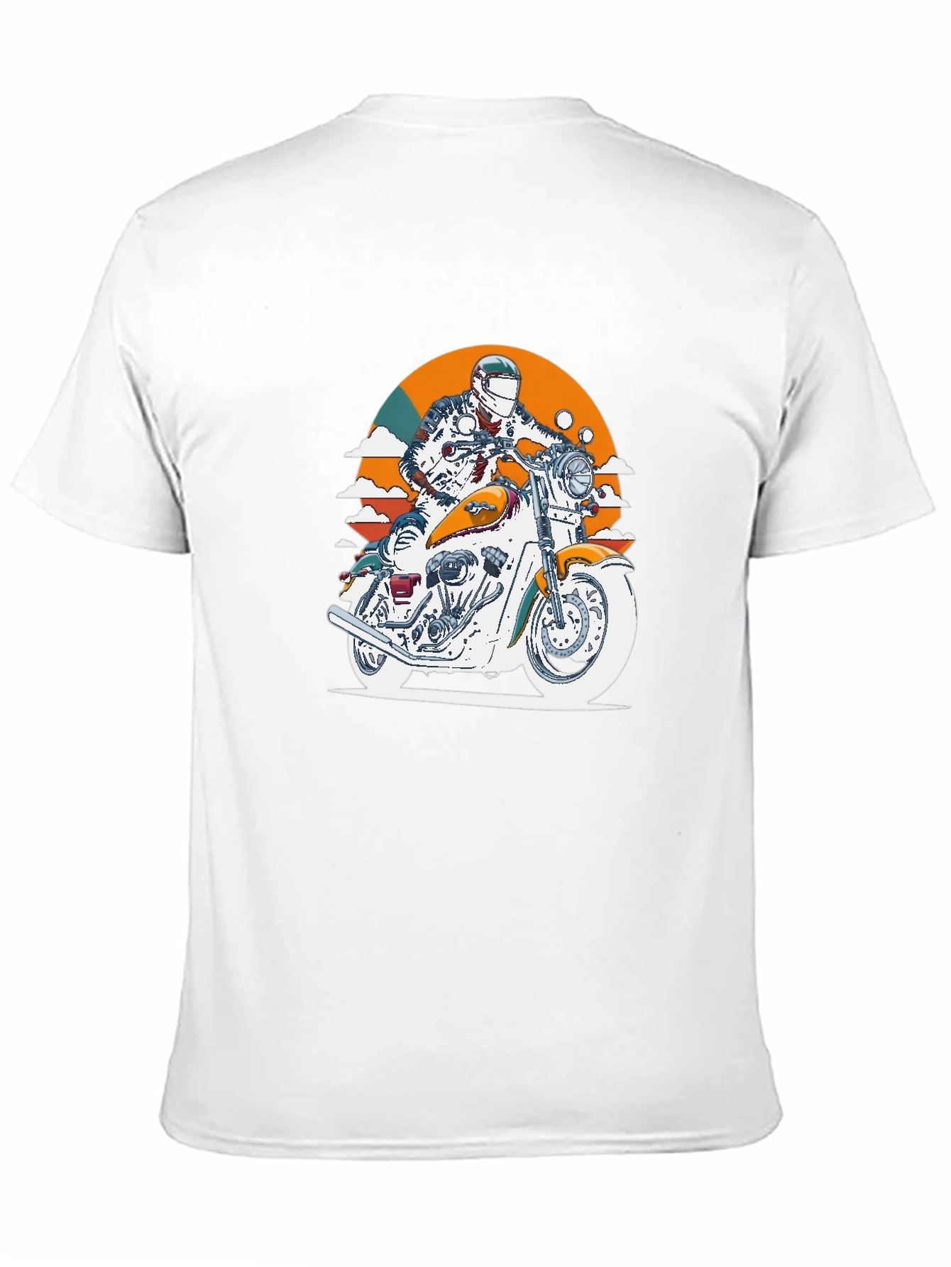 Motorcycle Rider Graphic Black T-Shirt