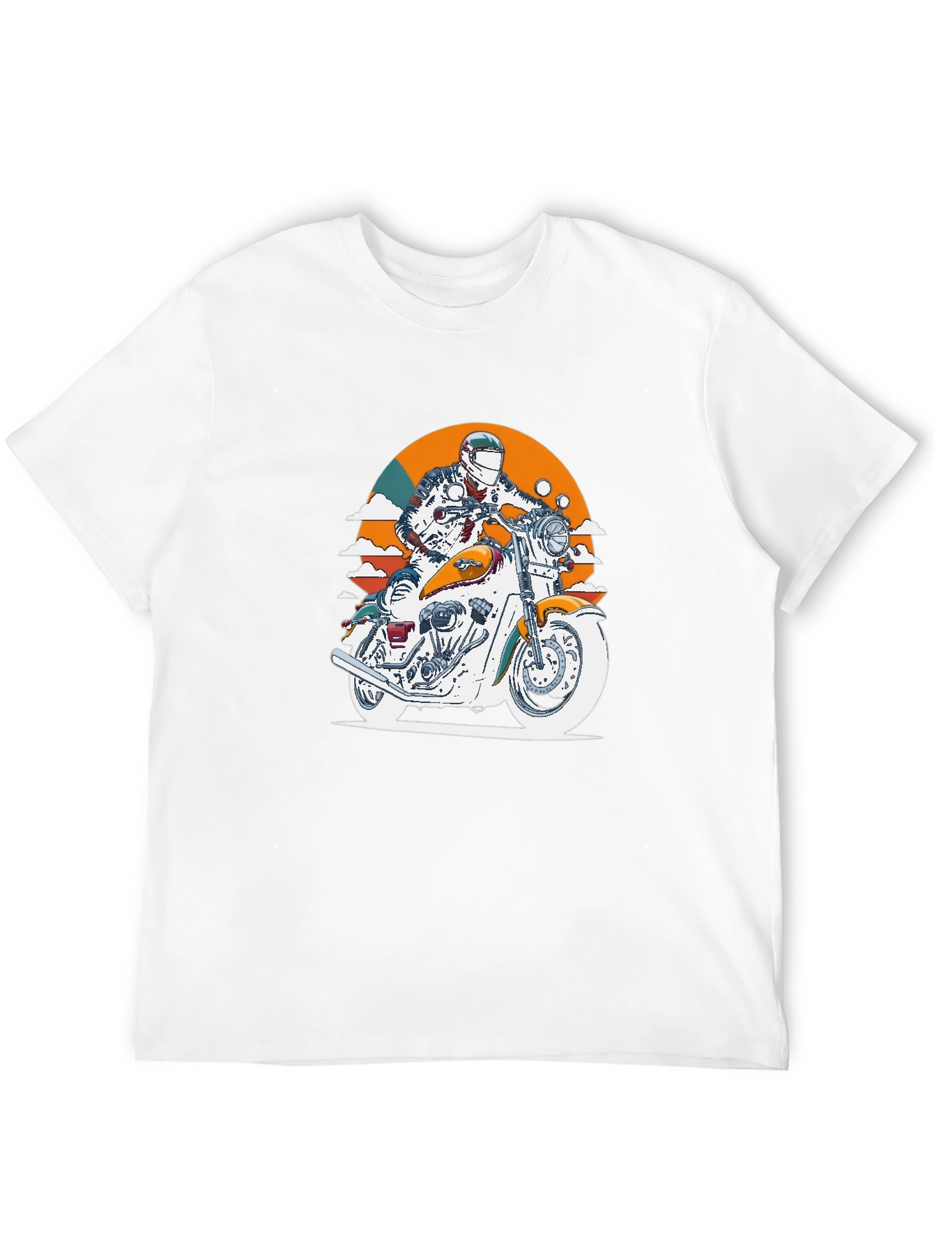 Motorcycle Rider Graphic Black T-Shirt