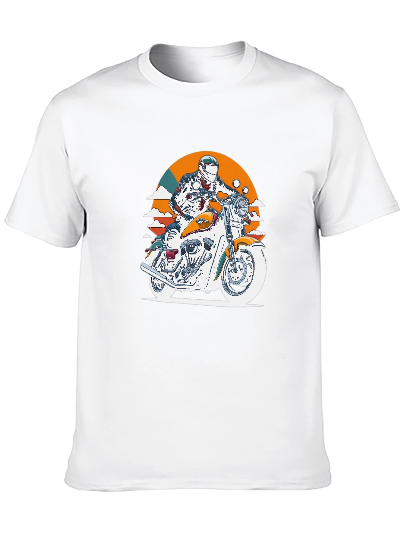 Motorcycle Rider Graphic Black T-Shirt