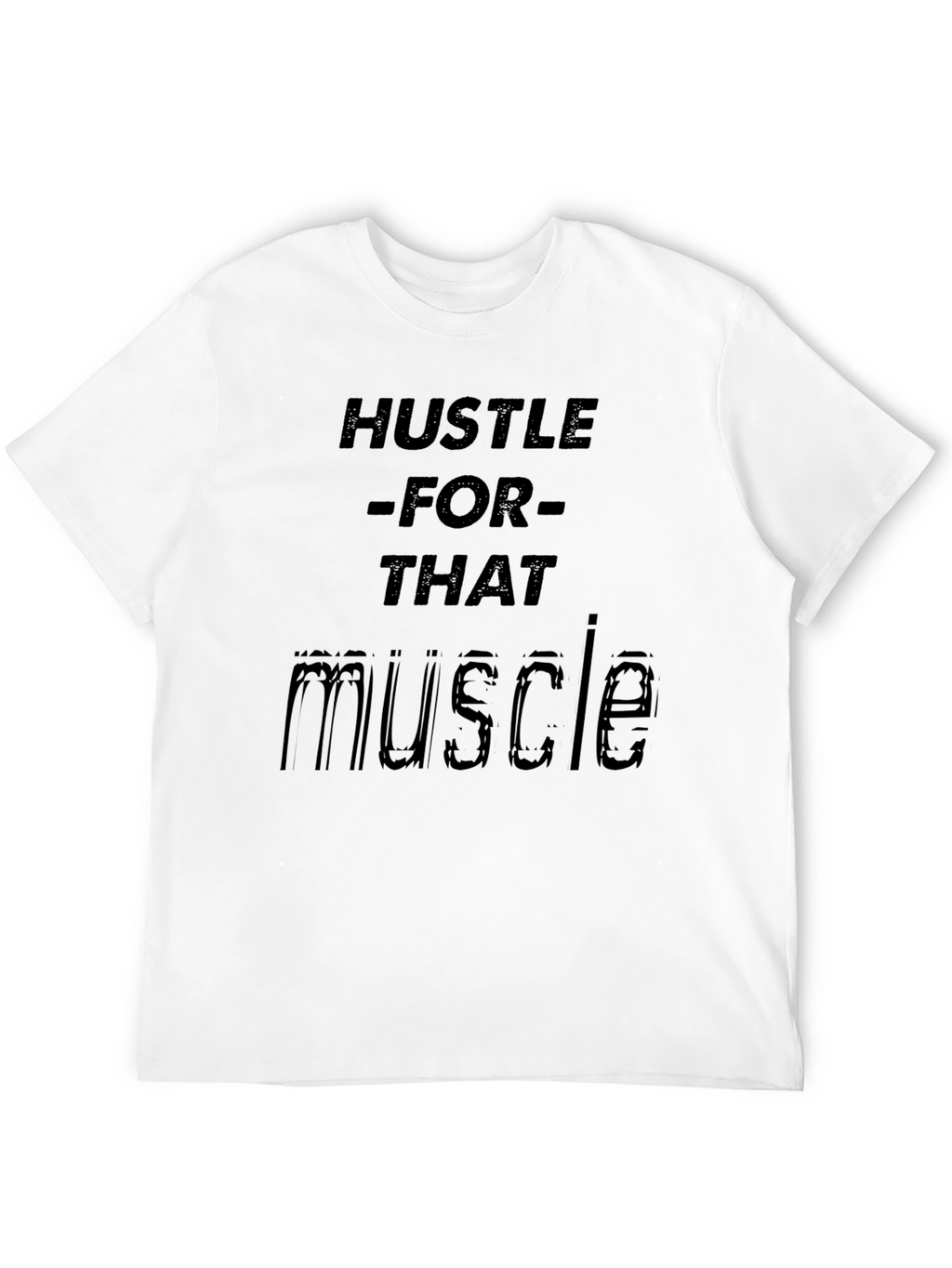 Hustle for Muscle Black Graphic Tee
