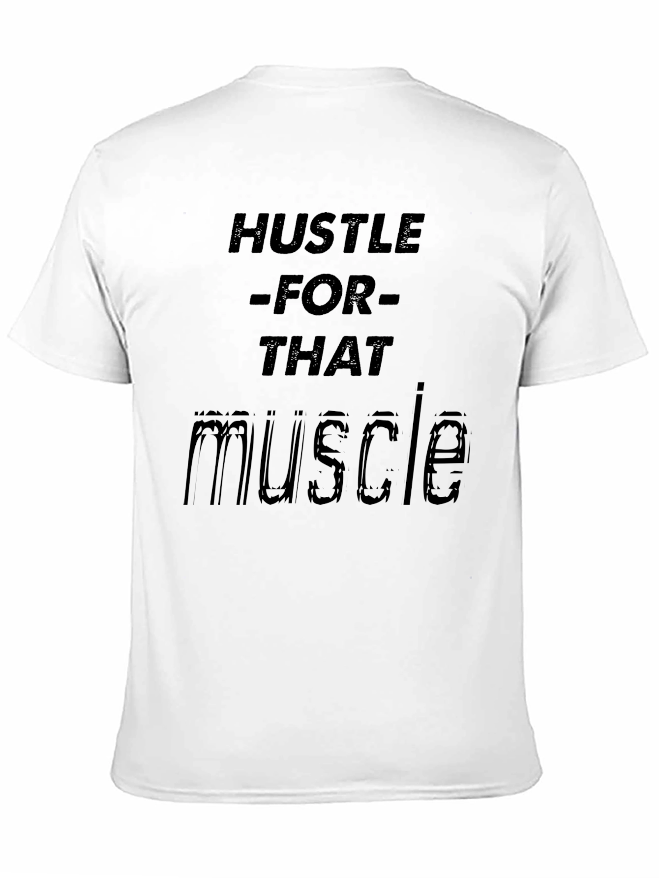 Hustle for Muscle Black Graphic Tee