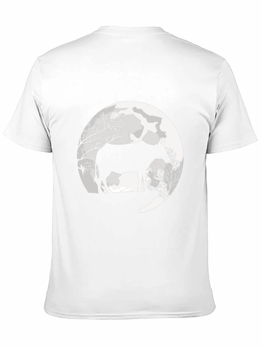Cow Moon Graphic Black T-Shirt