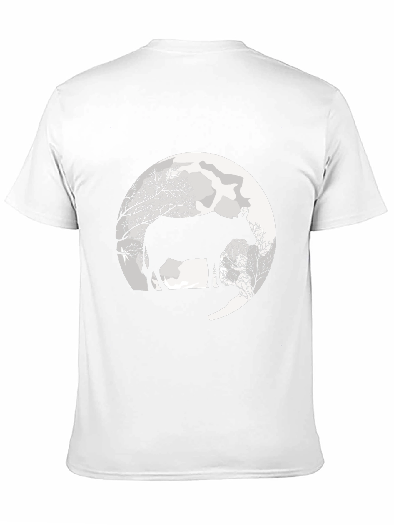 Cow Moon Graphic Black T-Shirt