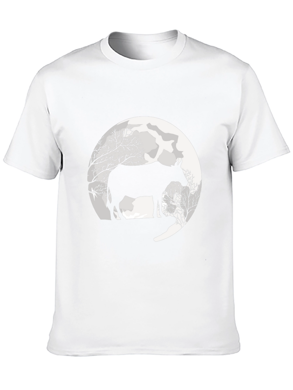 Cow Moon Graphic Black T-Shirt