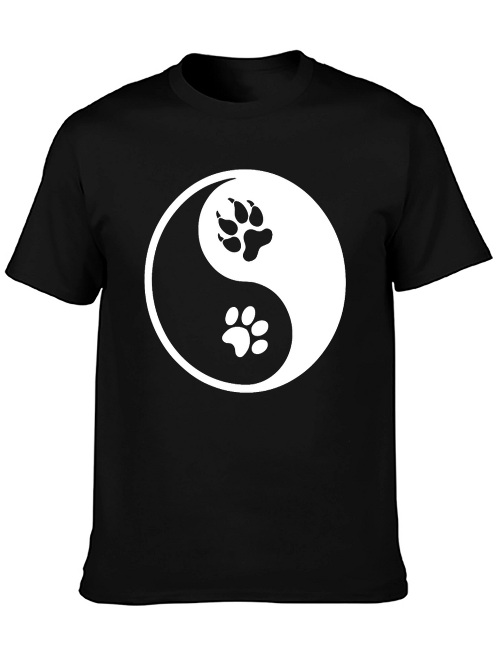 Yin Yang Paw Print T-Shirt - Balance & Harmony