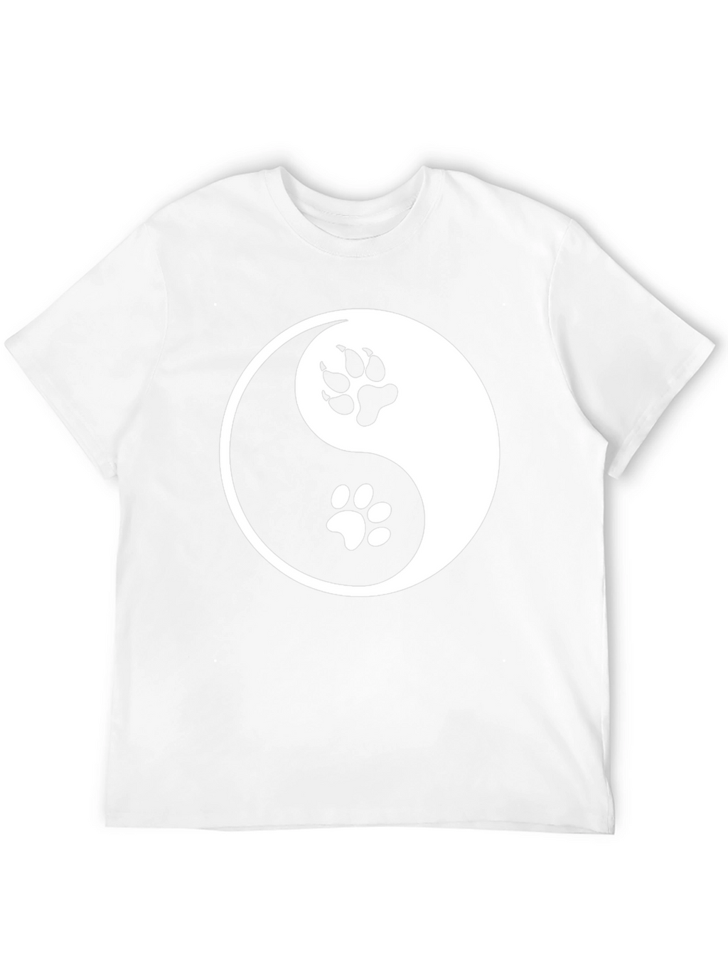 Yin Yang Paw Print T-Shirt - Balance & Harmony