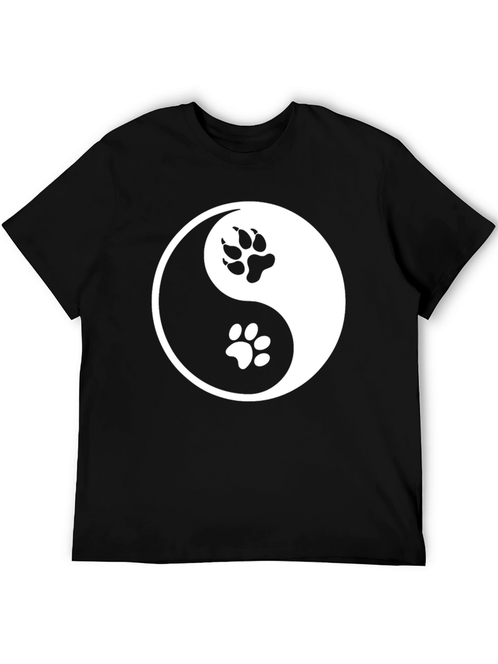 Yin Yang Paw Print T-Shirt - Balance & Harmony