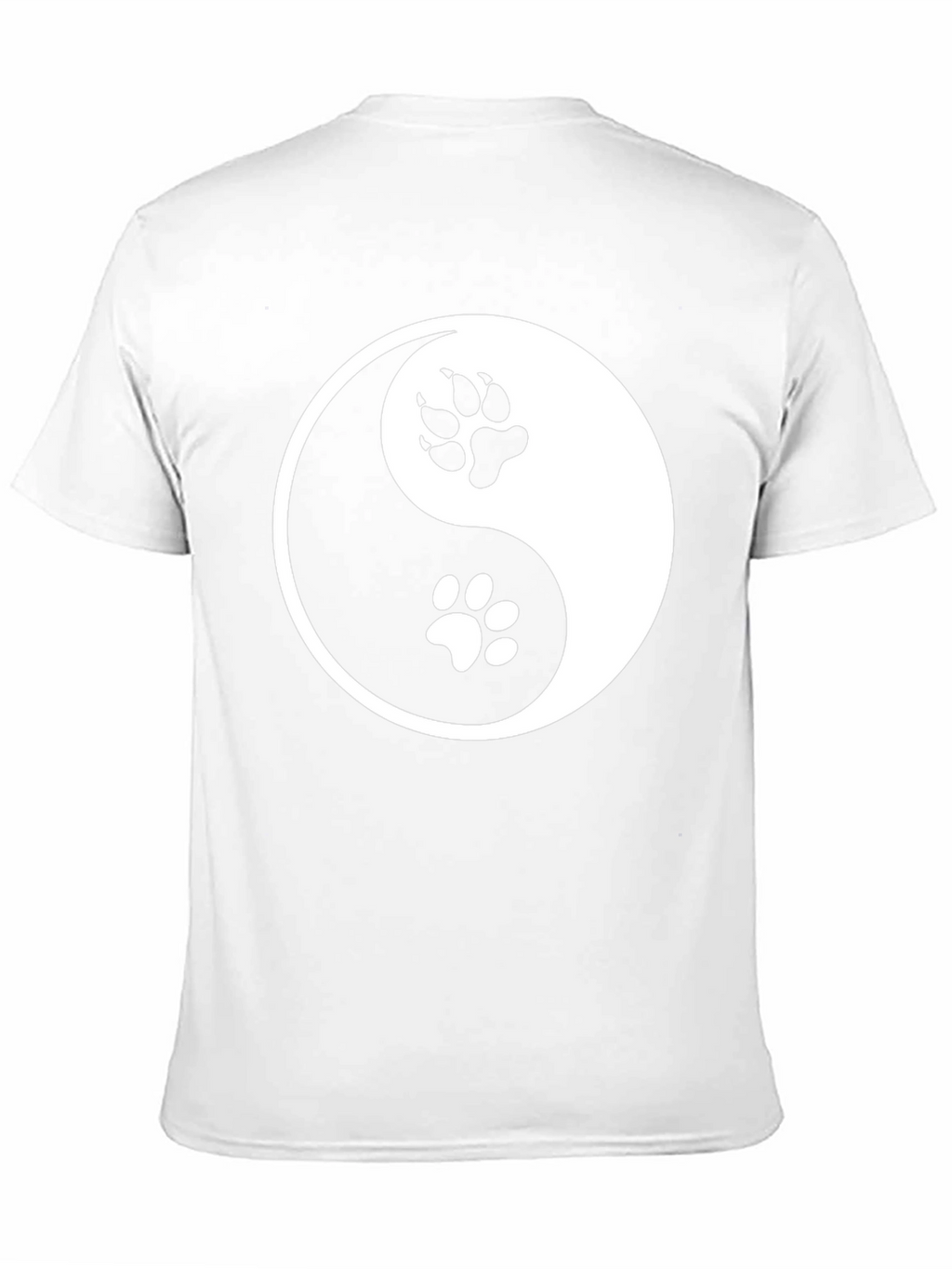 Yin Yang Paw Print T-Shirt - Balance & Harmony