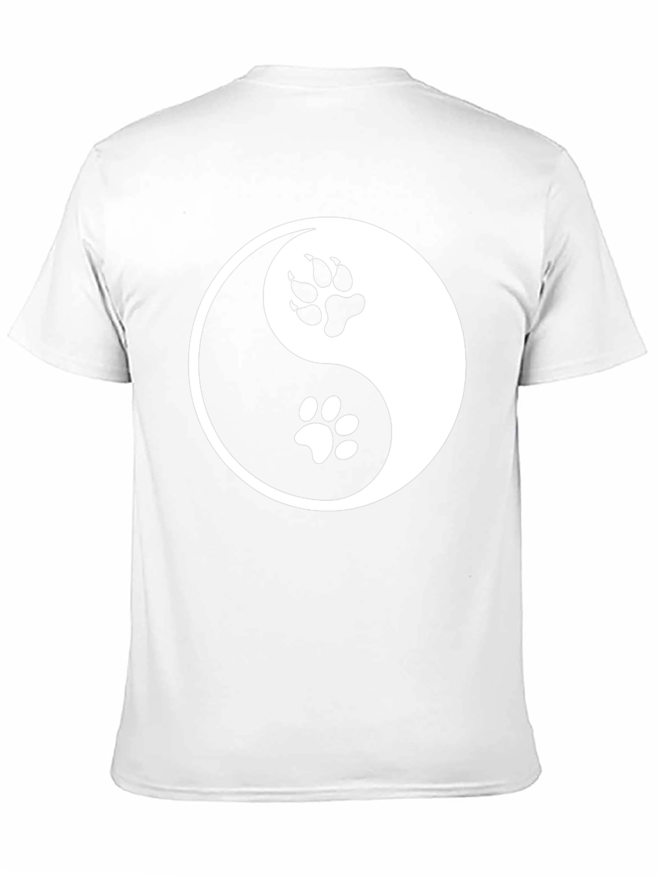 Yin Yang Paw Print T-Shirt - Balance & Harmony