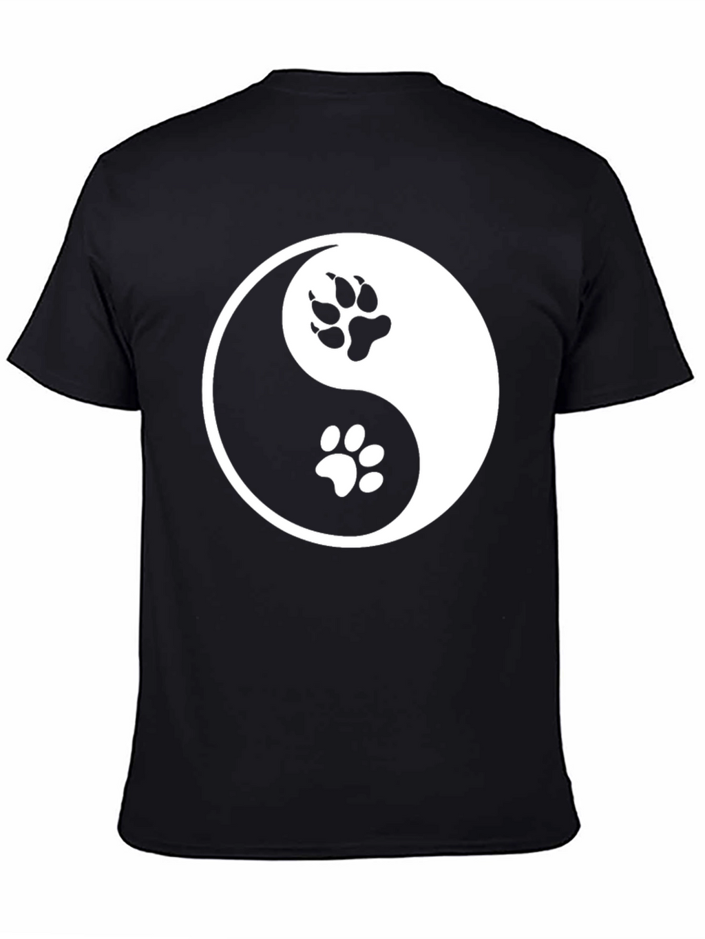Yin Yang Paw Print T-Shirt - Balance & Harmony