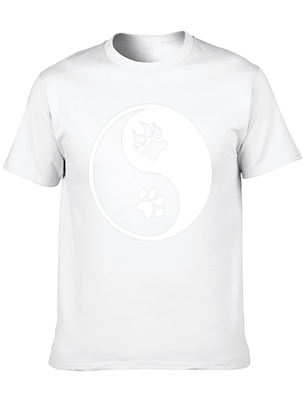 Yin Yang Paw Print T-Shirt - Balance & Harmony