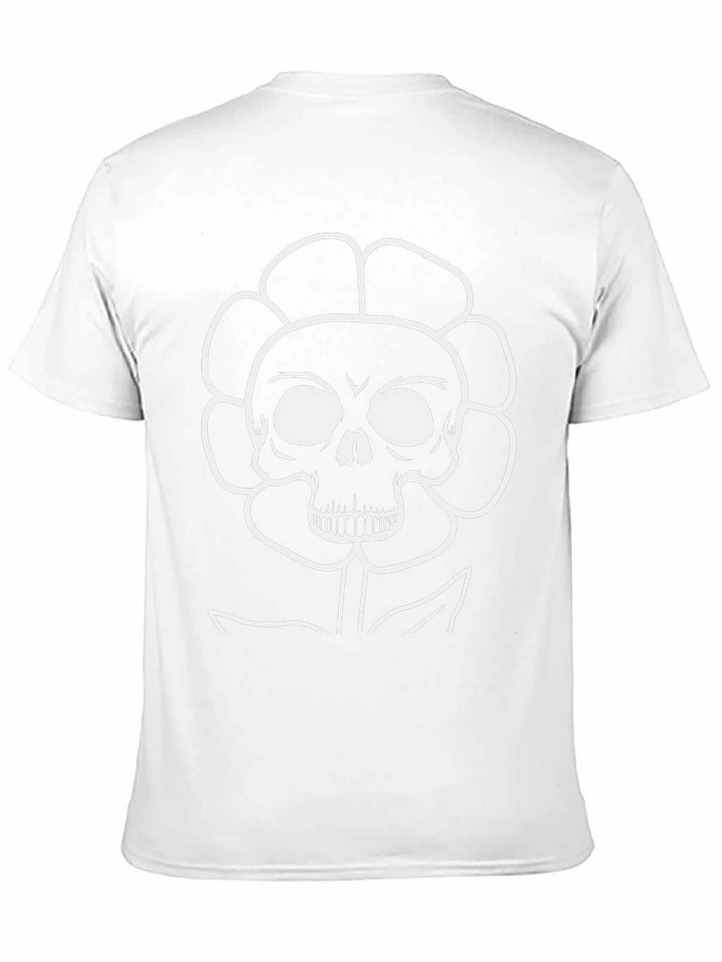 Skull Flower Graphic Black T-Shirt