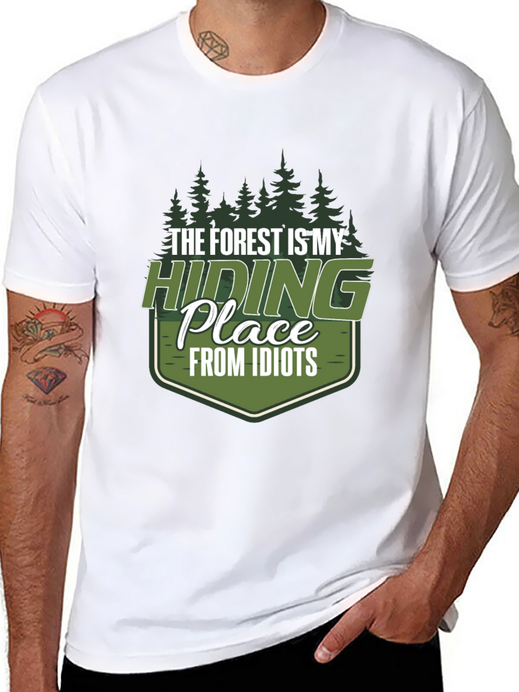 Forest Hiding Place Mens Graphic Tee