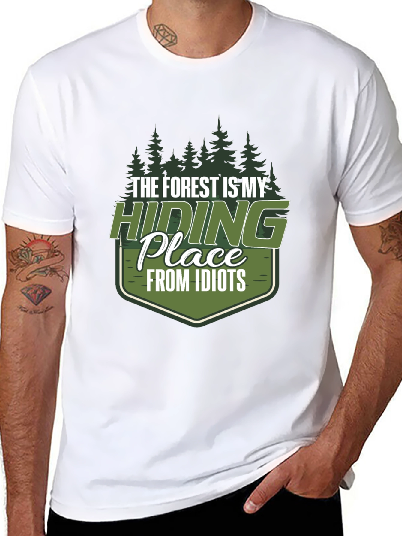 Forest Hiding Place Mens Graphic Tee