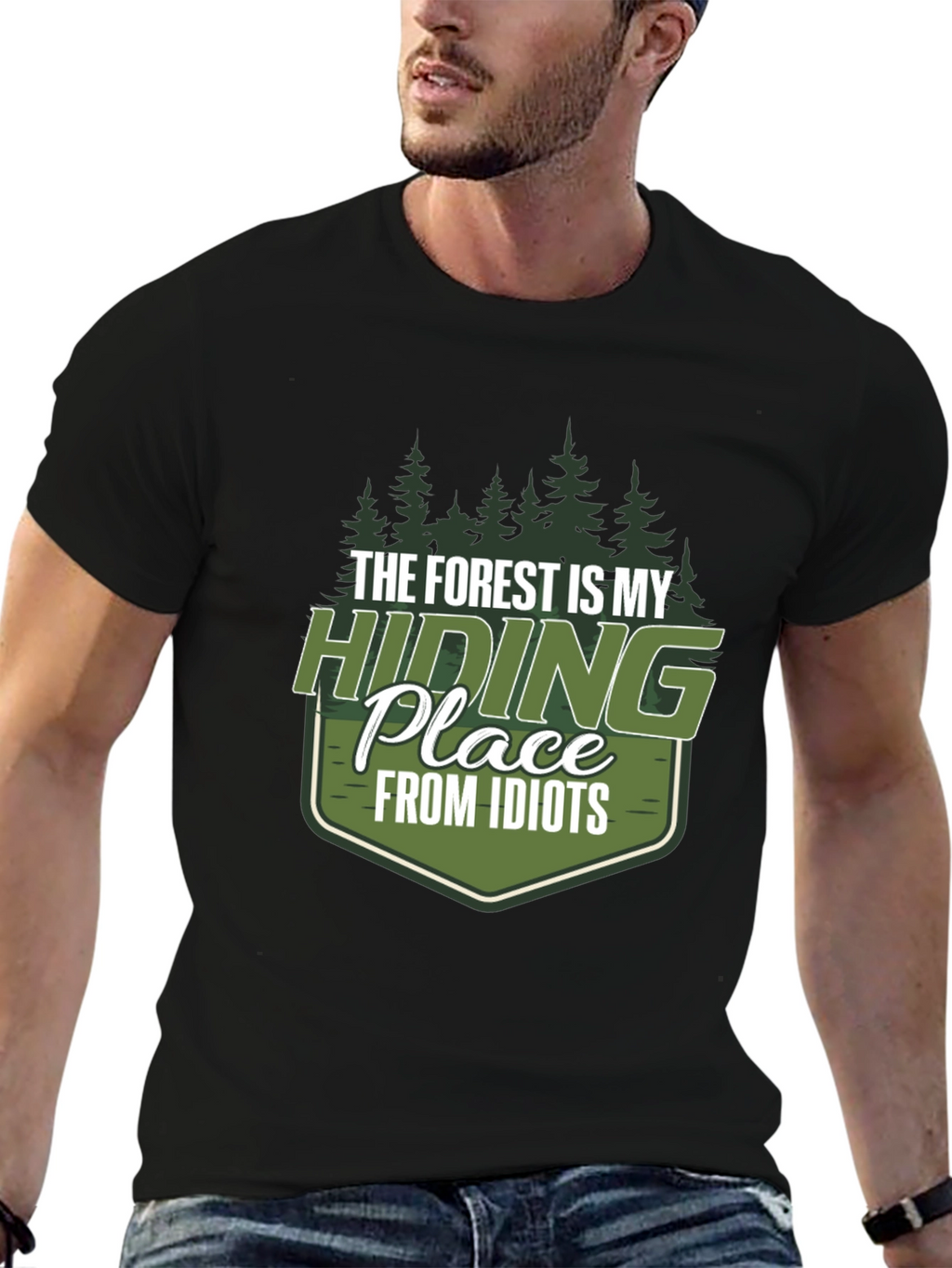 Forest Hiding Place Mens Graphic Tee