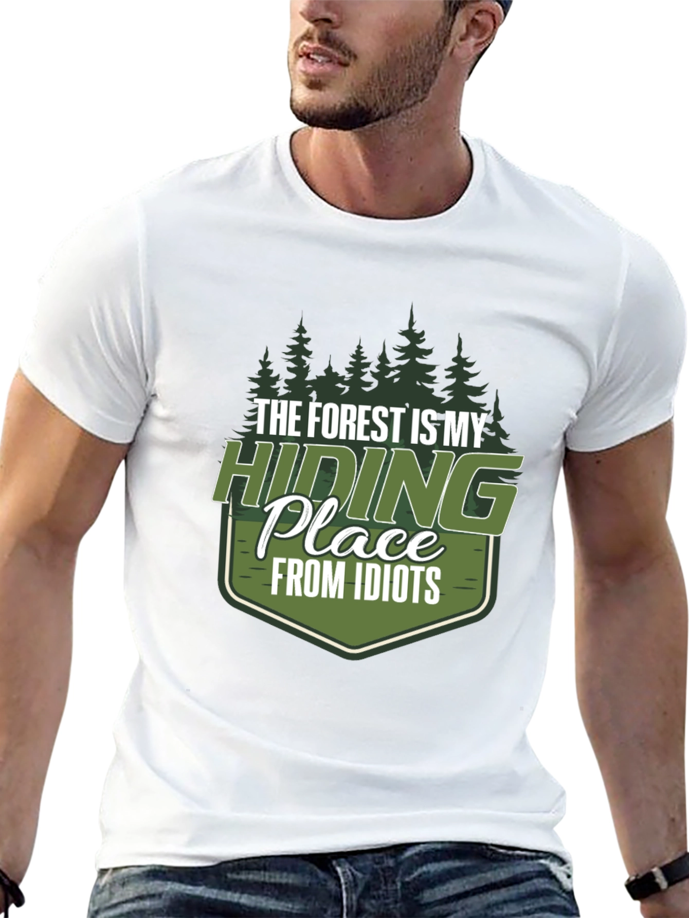 Forest Hiding Place Mens Graphic Tee