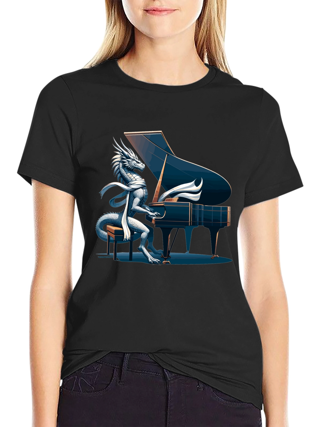 Dragon Pianist Graphic Tee