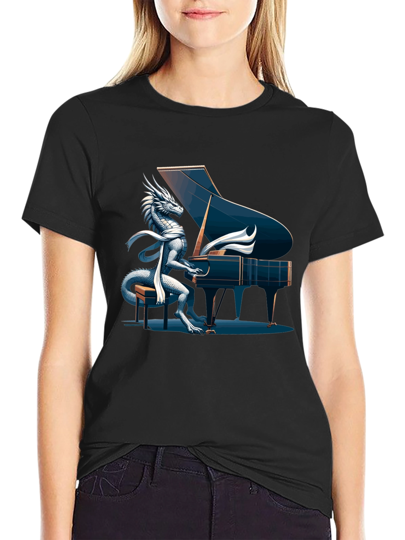 Dragon Pianist Graphic Tee