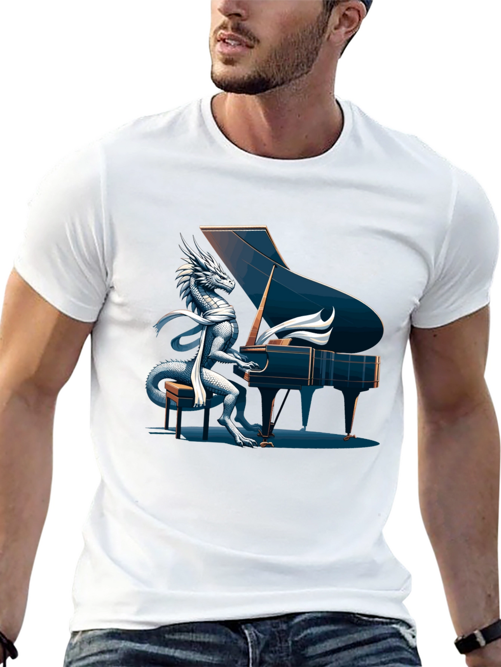 Dragon Pianist Graphic Tee