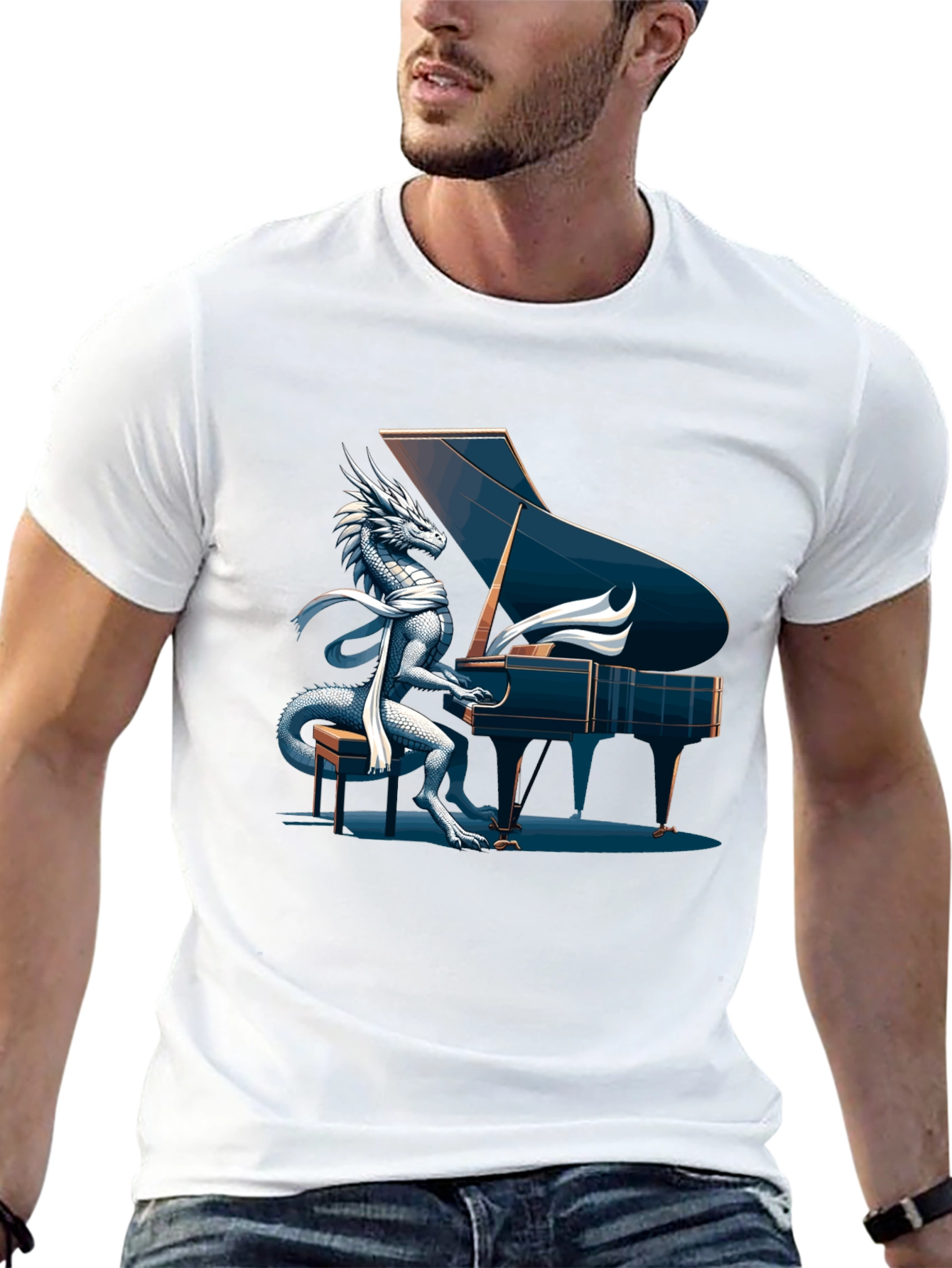 Dragon Pianist Graphic Tee