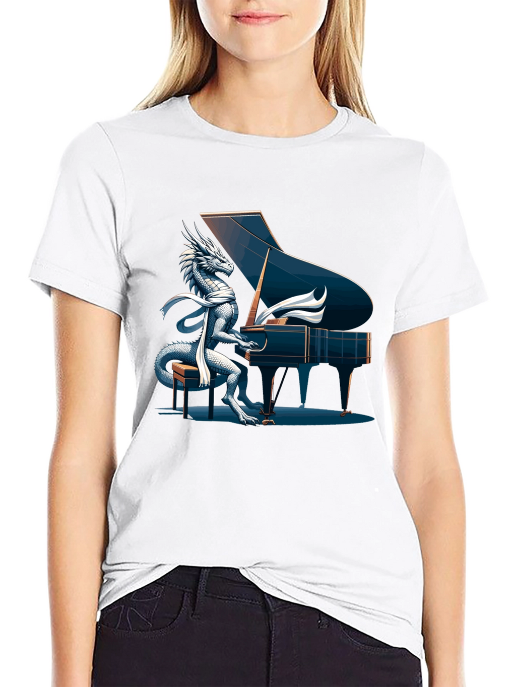 Dragon Pianist Graphic Tee