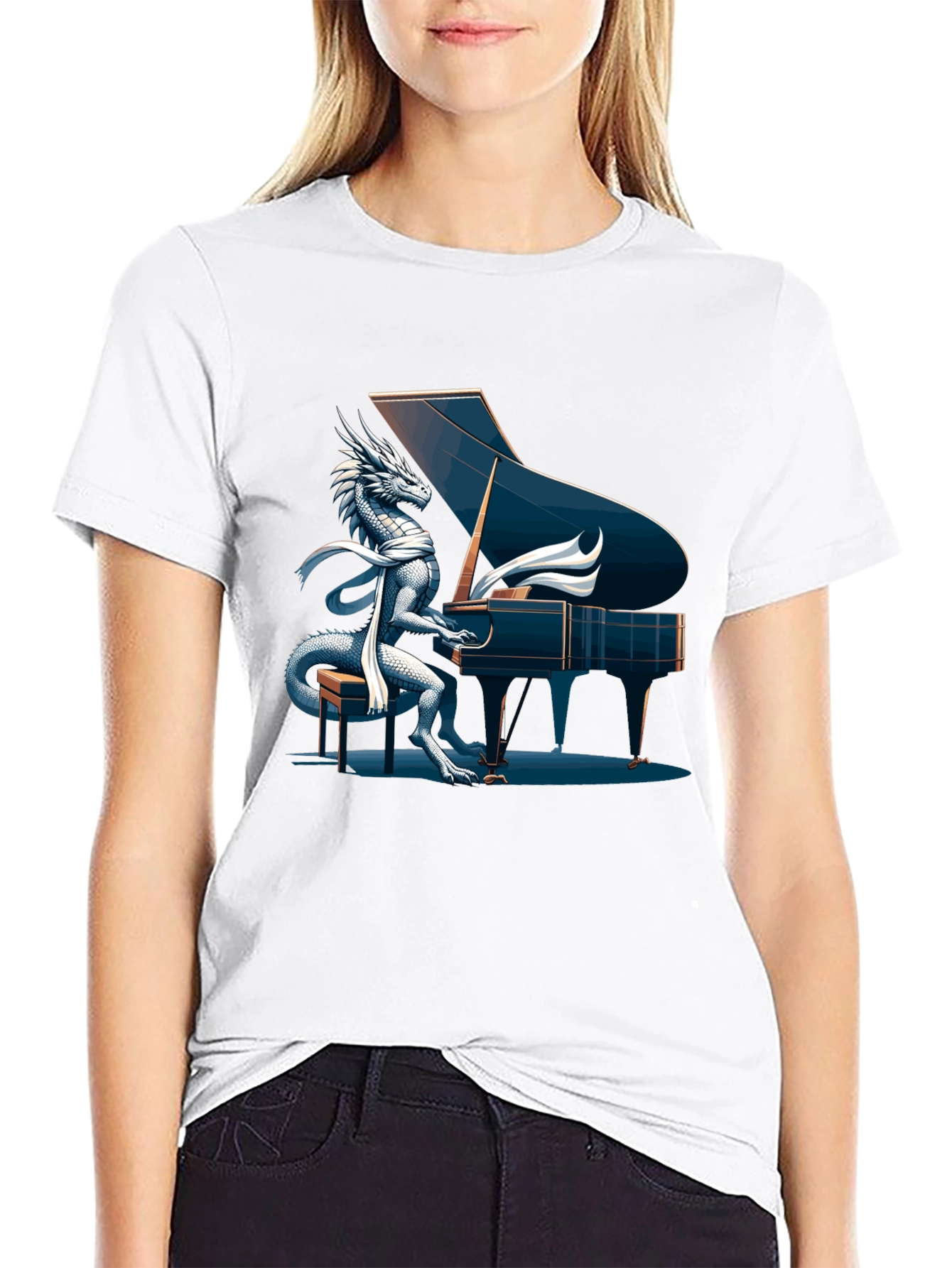 Dragon Pianist Graphic Tee