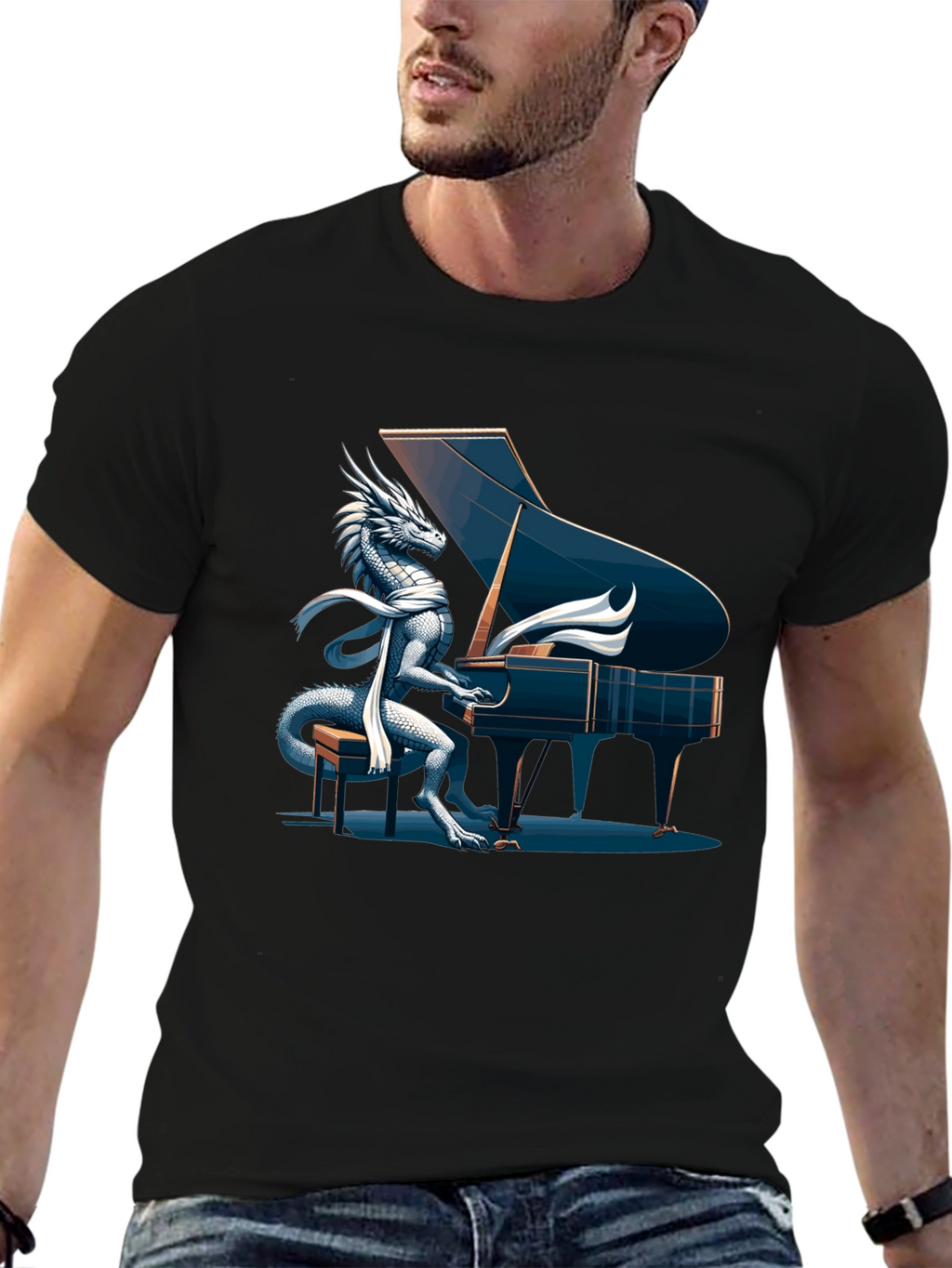 Dragon Pianist Graphic Tee