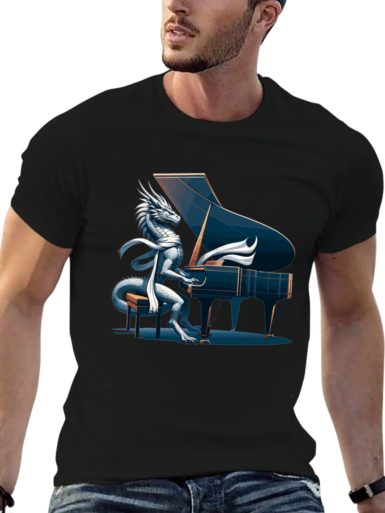 Dragon Pianist Graphic Tee