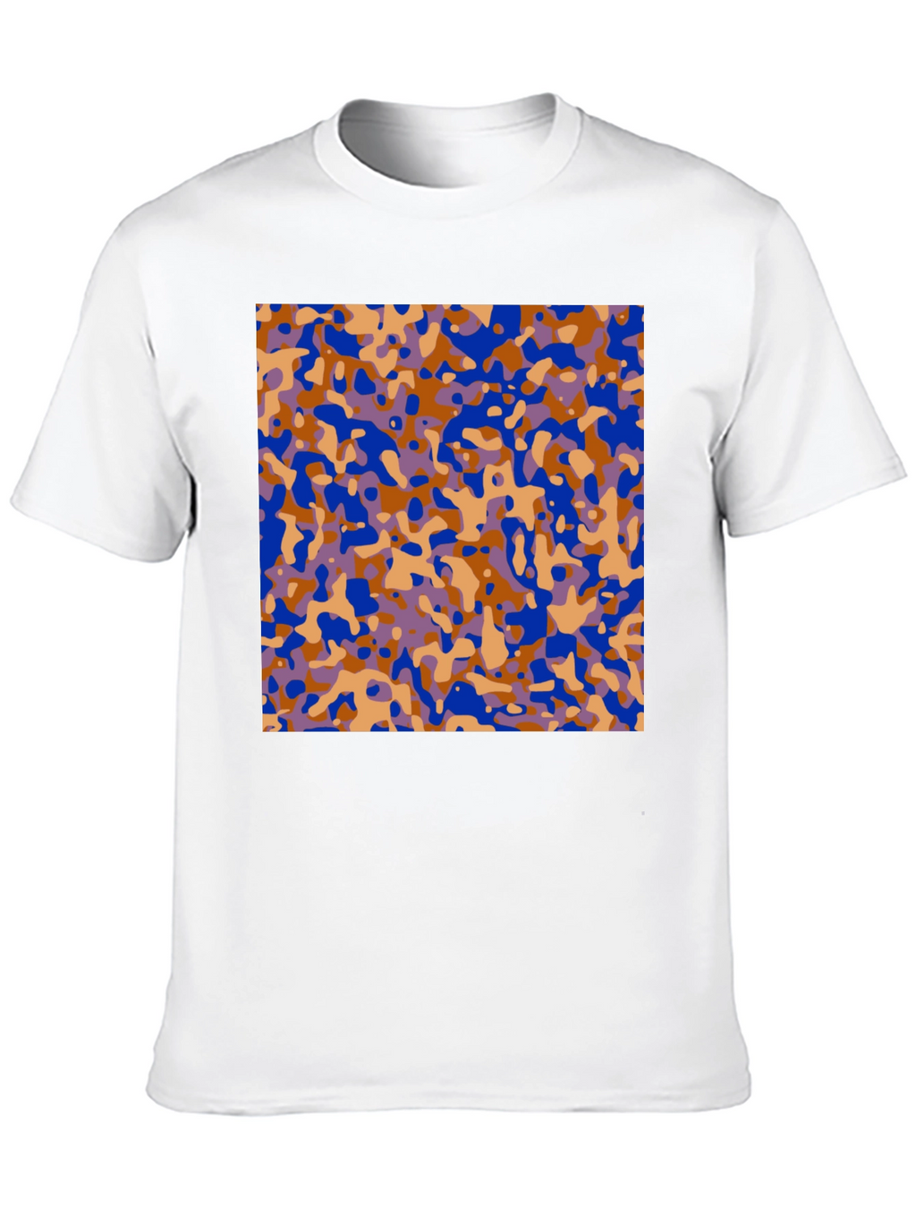 Abstract Camo Print Black T-Shirt