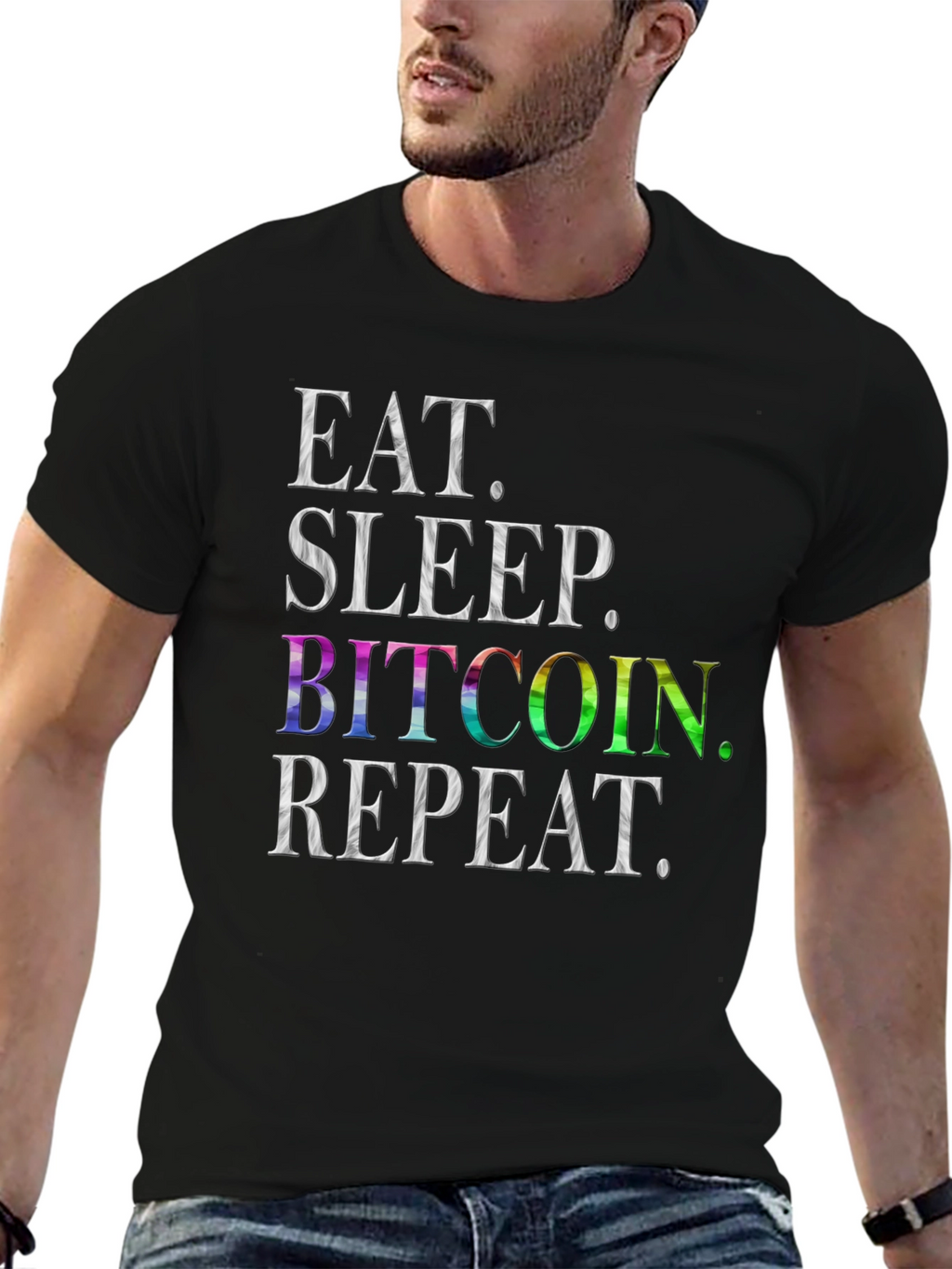 Eat Sleep Bitcoin Repeat Graphic Tee