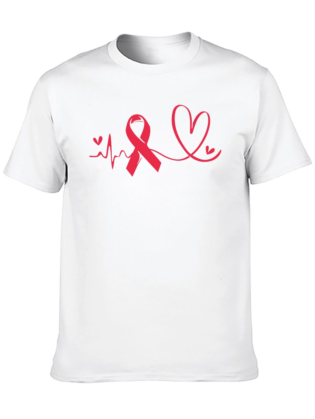Awareness Ribbon Heartbeat Graphic Tee