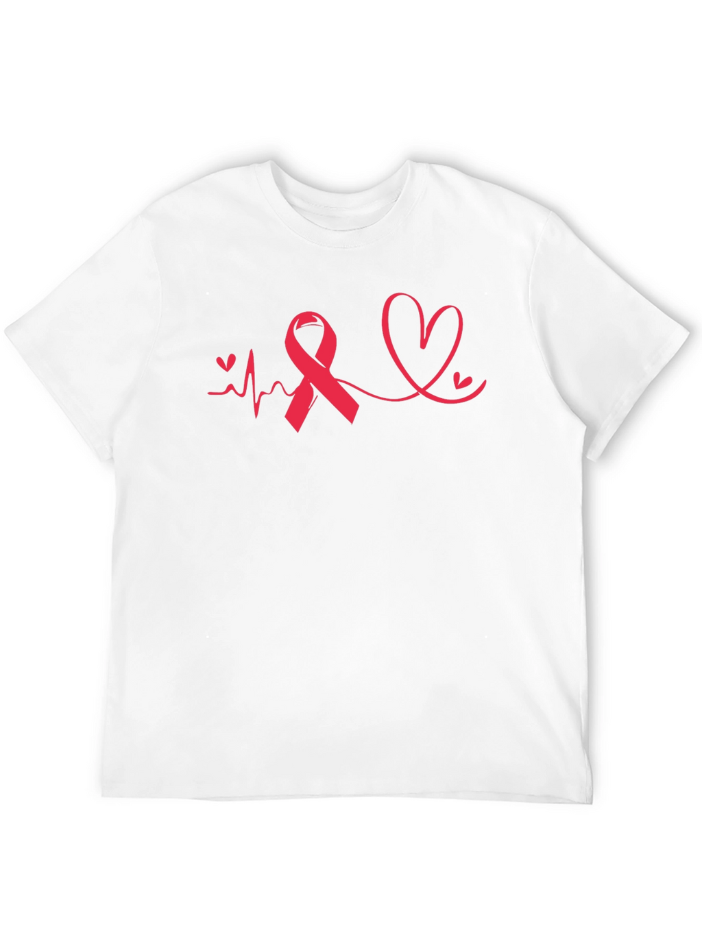 Awareness Ribbon Heartbeat Graphic Tee