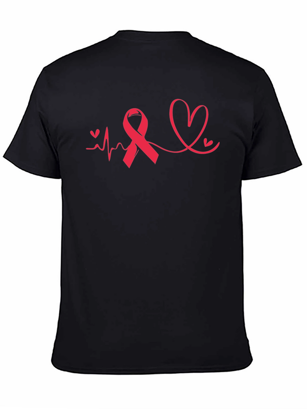 Awareness Ribbon Heartbeat Graphic Tee
