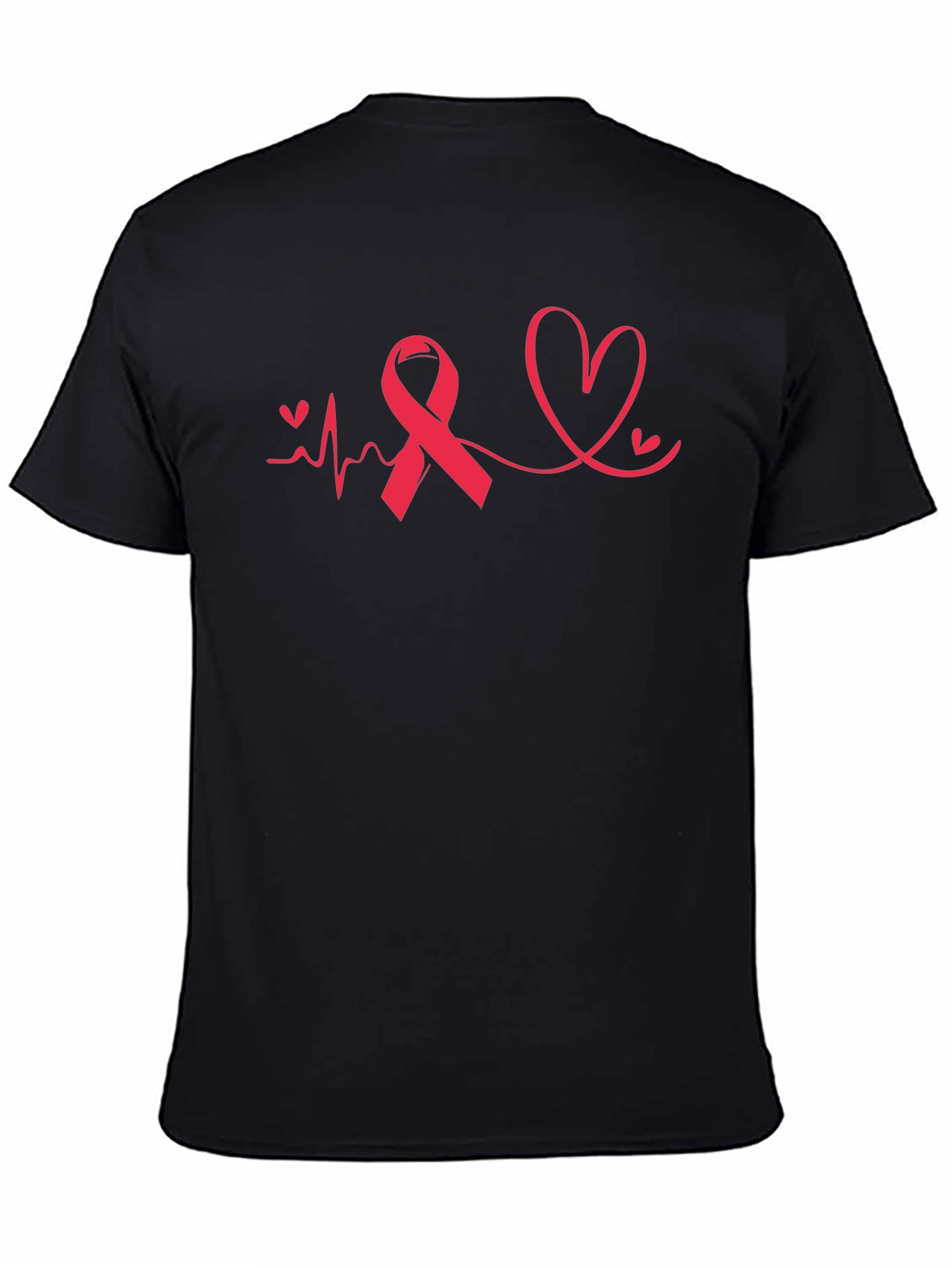 Awareness Ribbon Heartbeat Graphic Tee