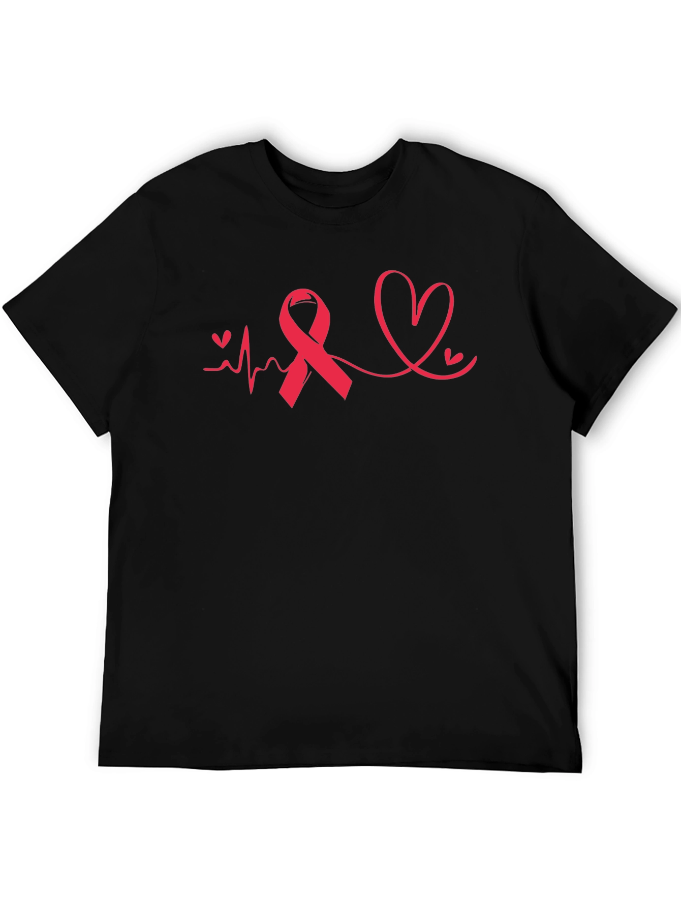 Awareness Ribbon Heartbeat Graphic Tee