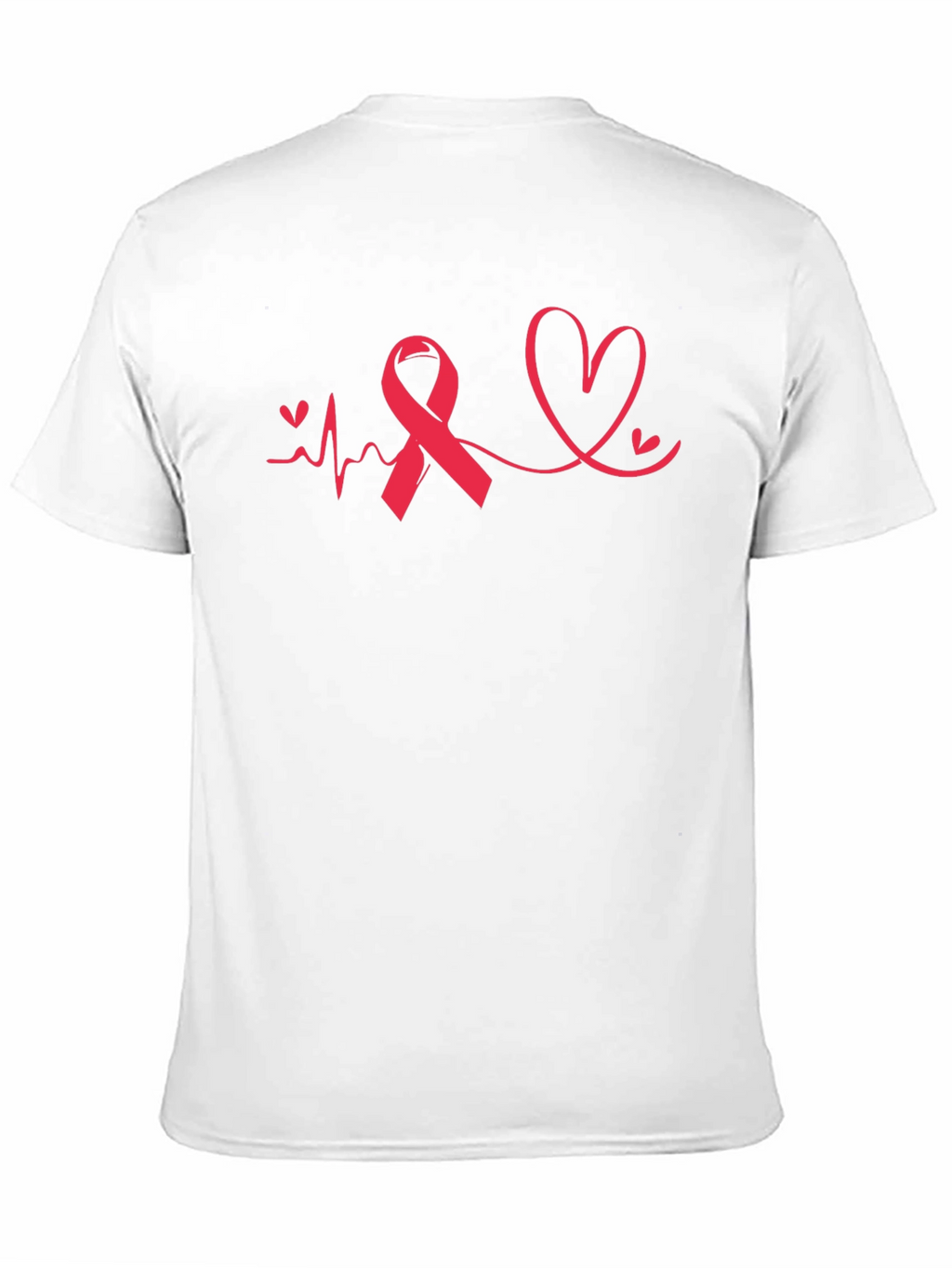 Awareness Ribbon Heartbeat Graphic Tee