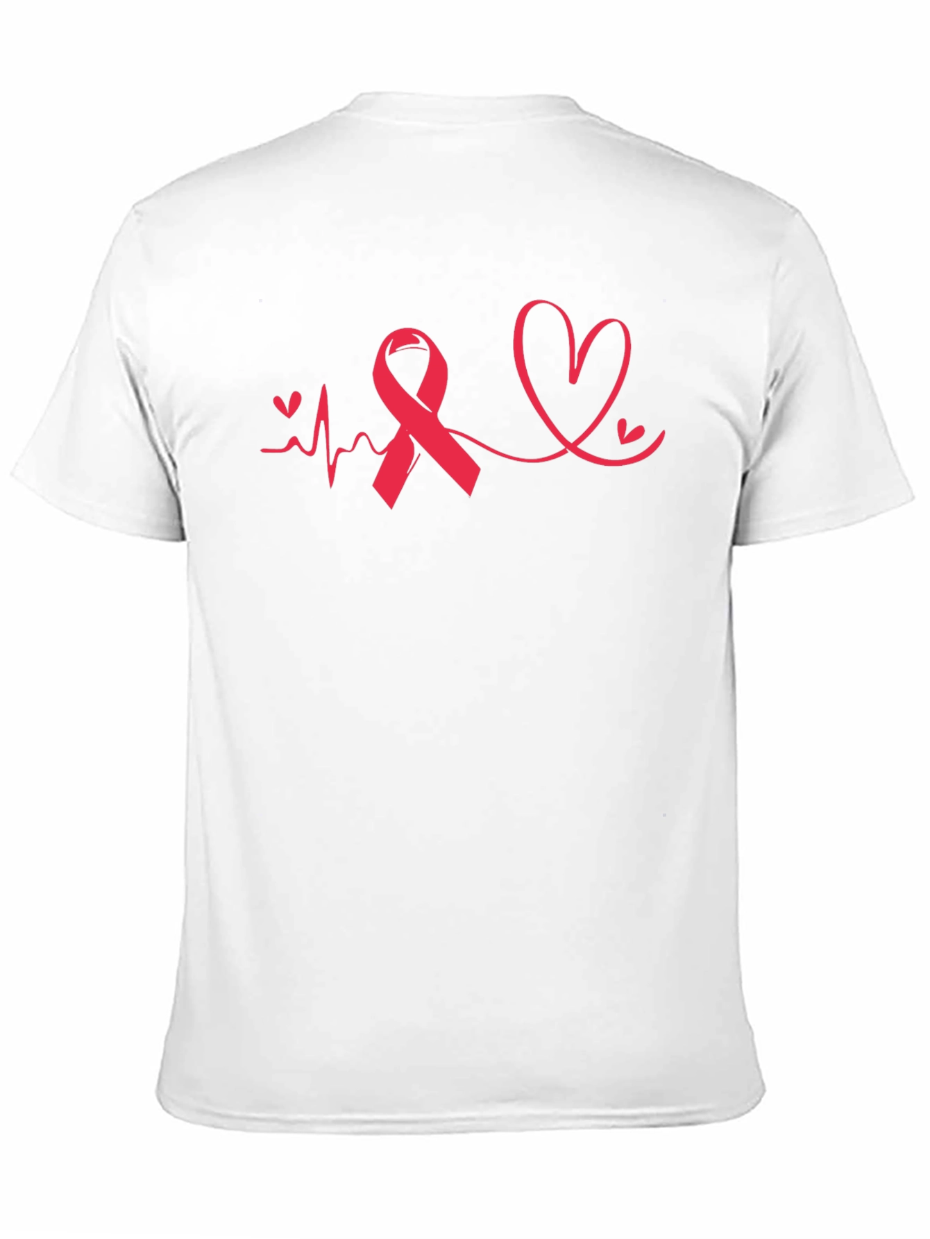 Awareness Ribbon Heartbeat Graphic Tee