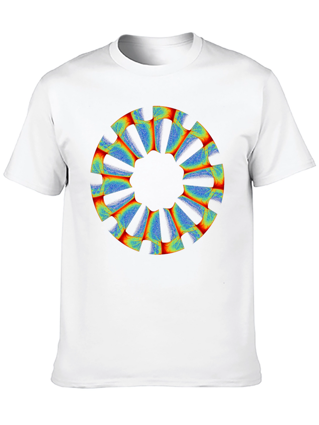 Abstract Circular Graphic Black Tee