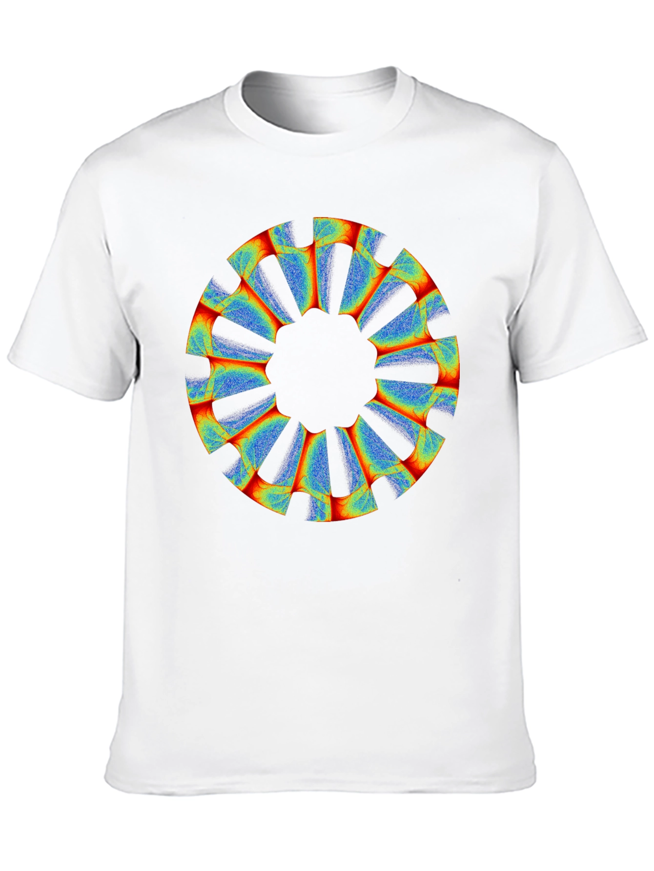 Abstract Circular Graphic Black Tee