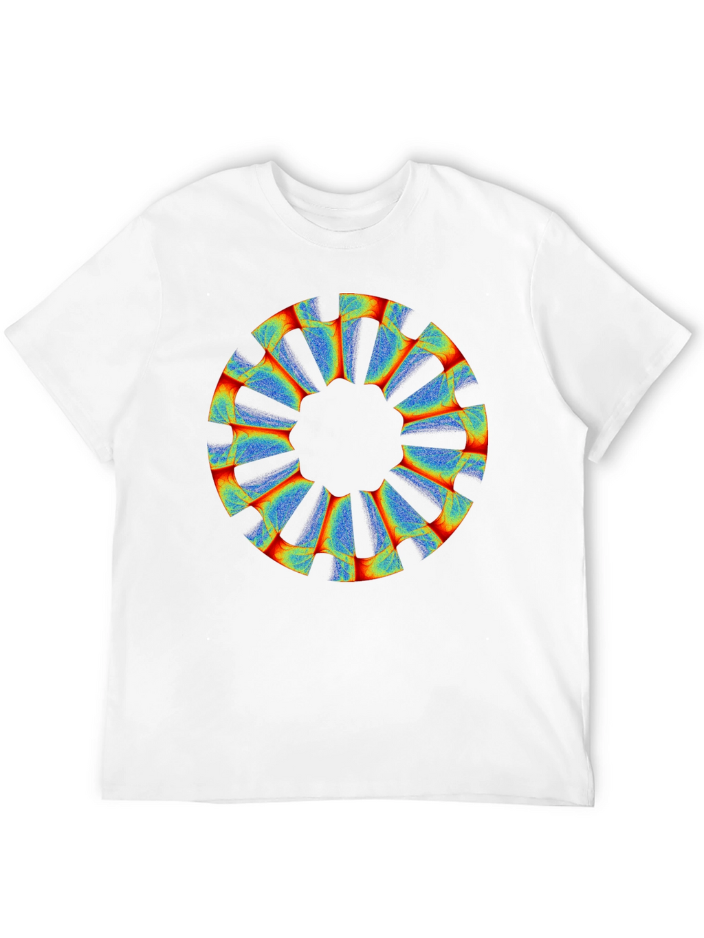 Abstract Circular Graphic Black Tee
