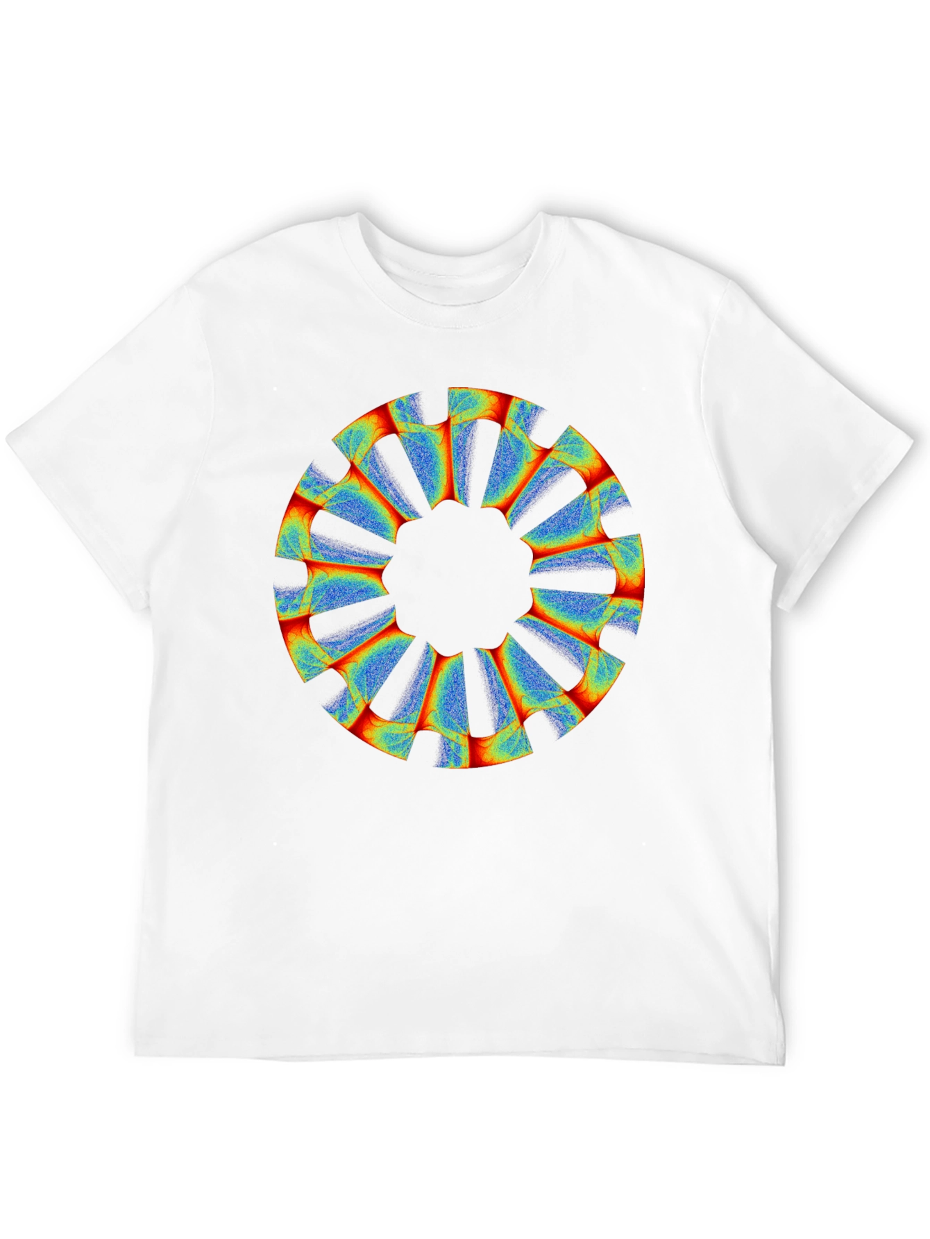 Abstract Circular Graphic Black Tee