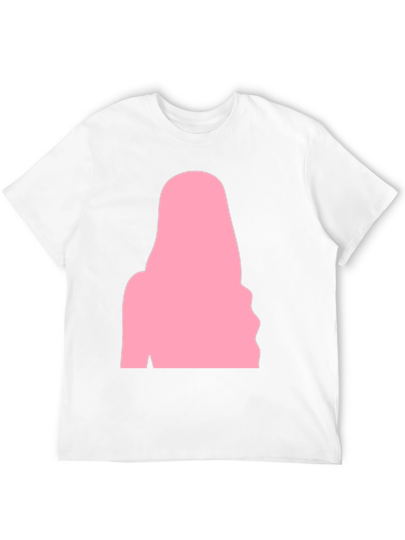 Black T-Shirt with Pink Silhouette