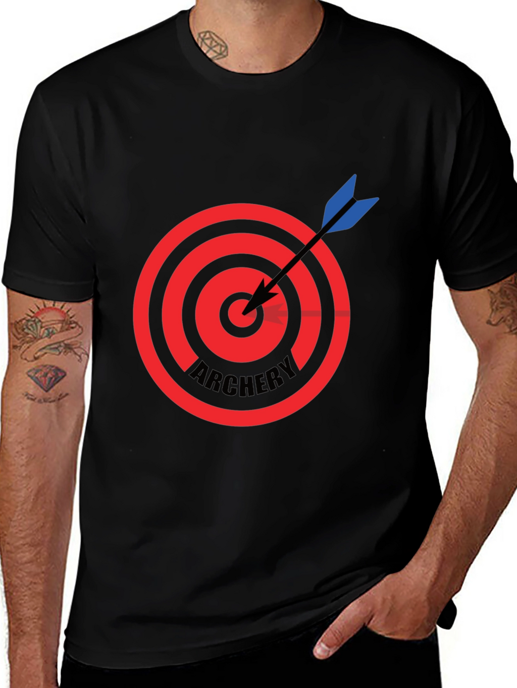 Archery Target T-Shirt - Black
