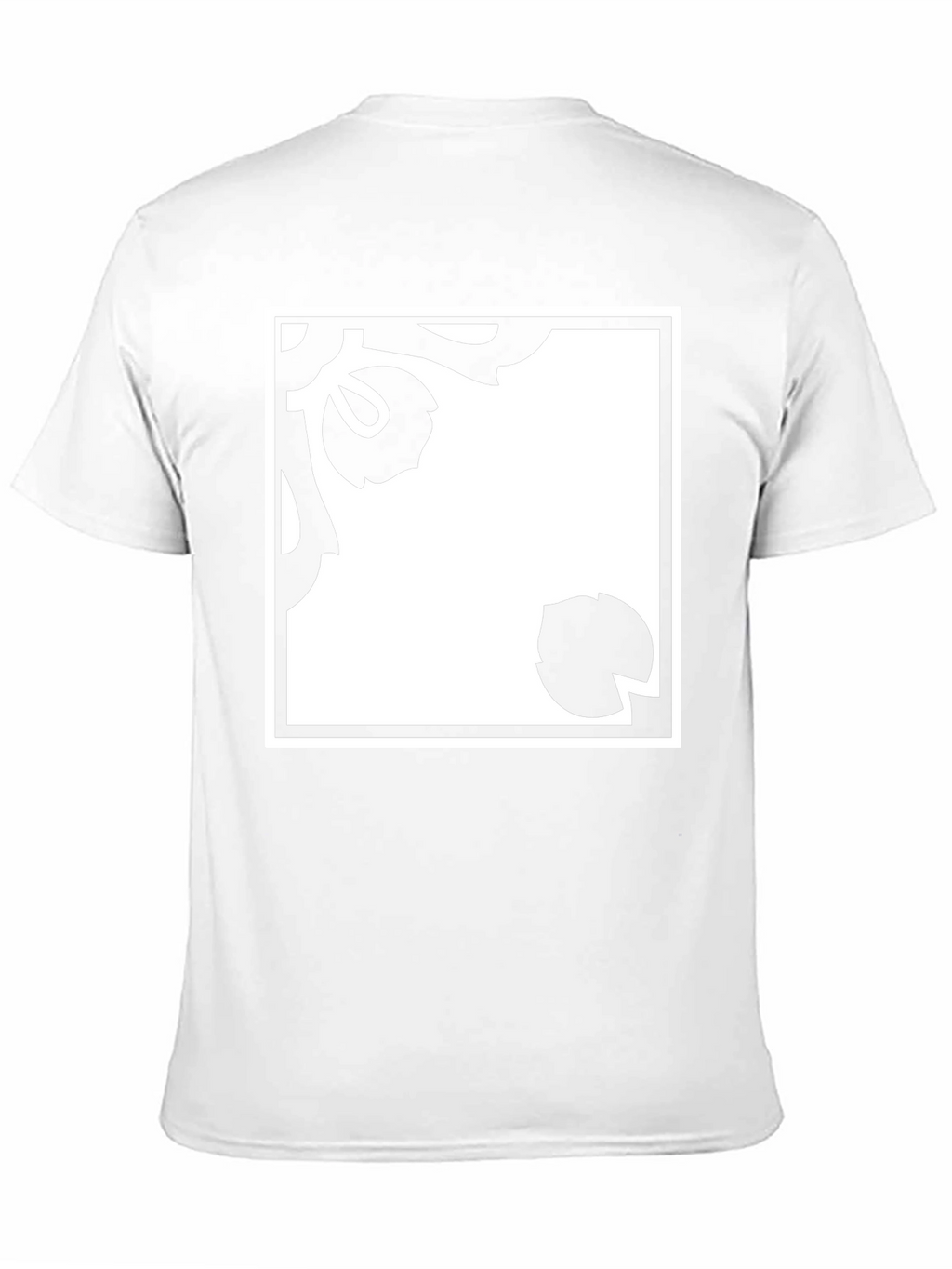 Black T-Shirt with Floral Pattern Design