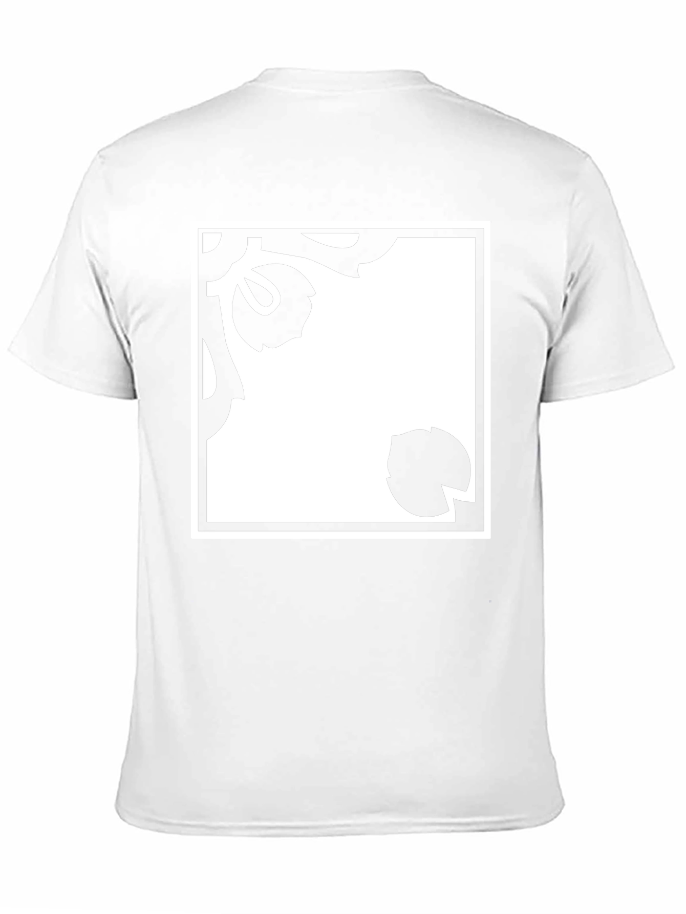 Black T-Shirt with Floral Pattern Design