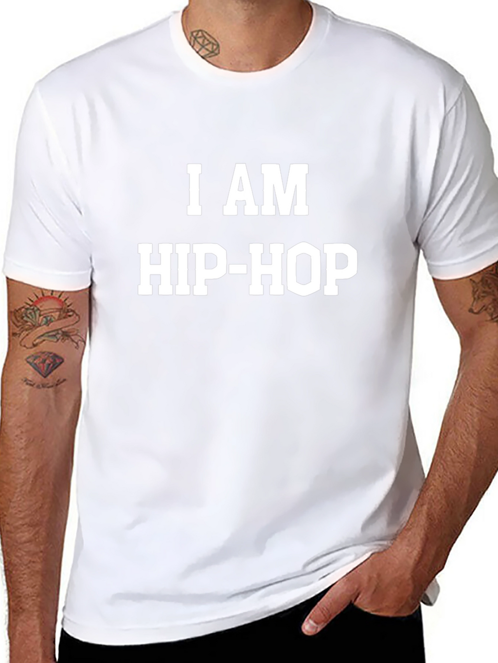 I AM HIP-HOP Black Graphic Tee