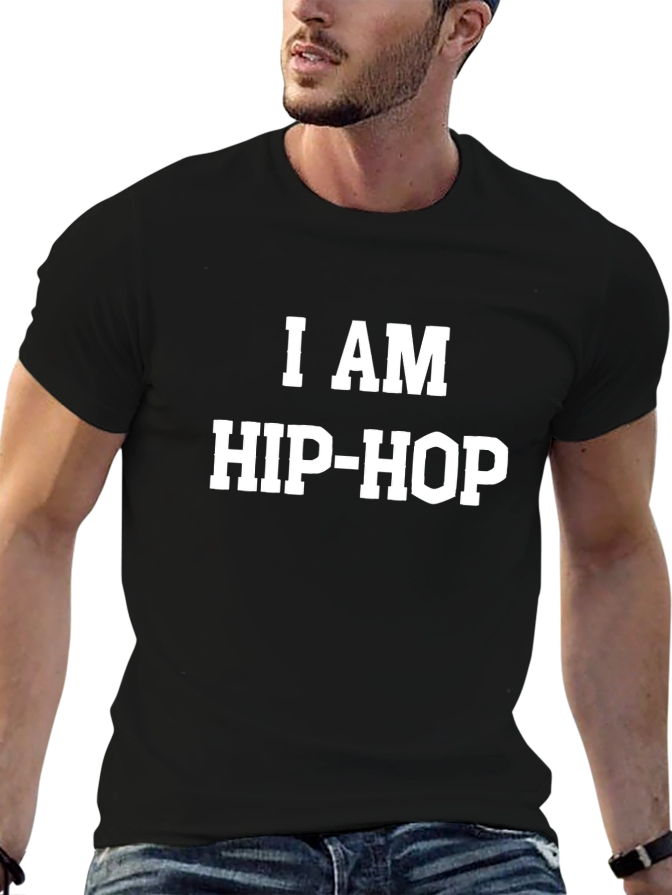 I AM HIP-HOP Black Graphic Tee