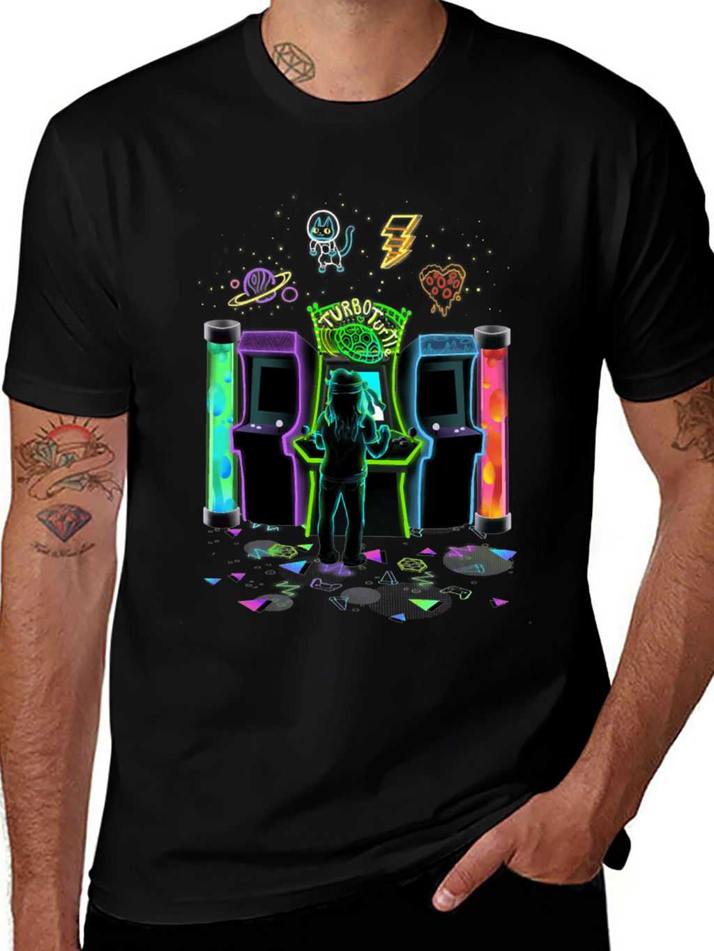 Retro Arcade T-Shirt - Turbo Turtle Game