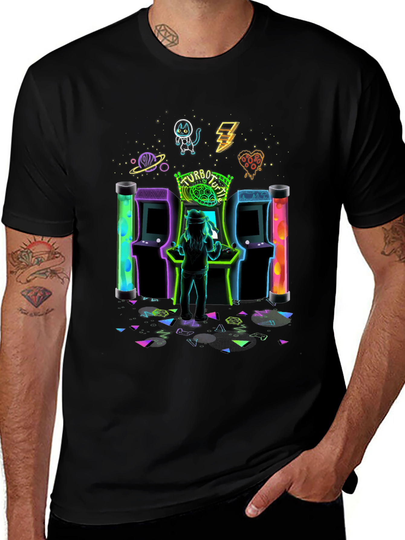 Retro Arcade T-Shirt - Turbo Turtle Game